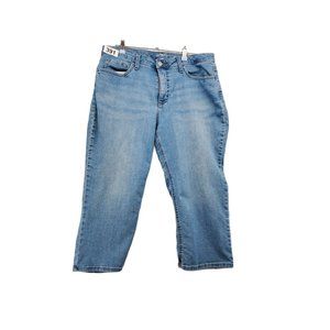 LEE RIDER'S Jeans Women's Denim 5-Pocket Midrise Capris Blue 12